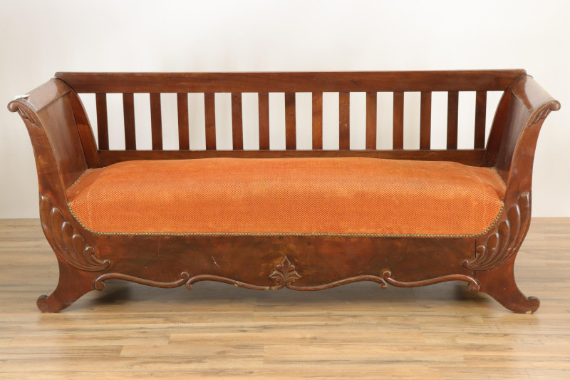 Late Empire Mahogany Bench