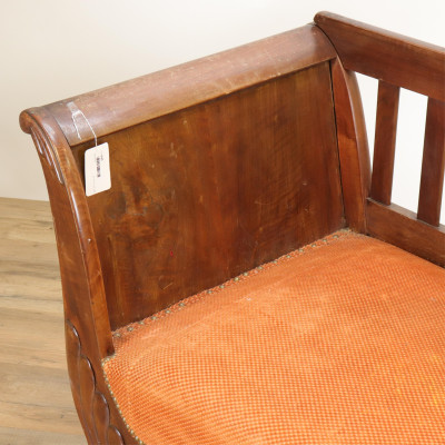 Late Empire Mahogany Bench