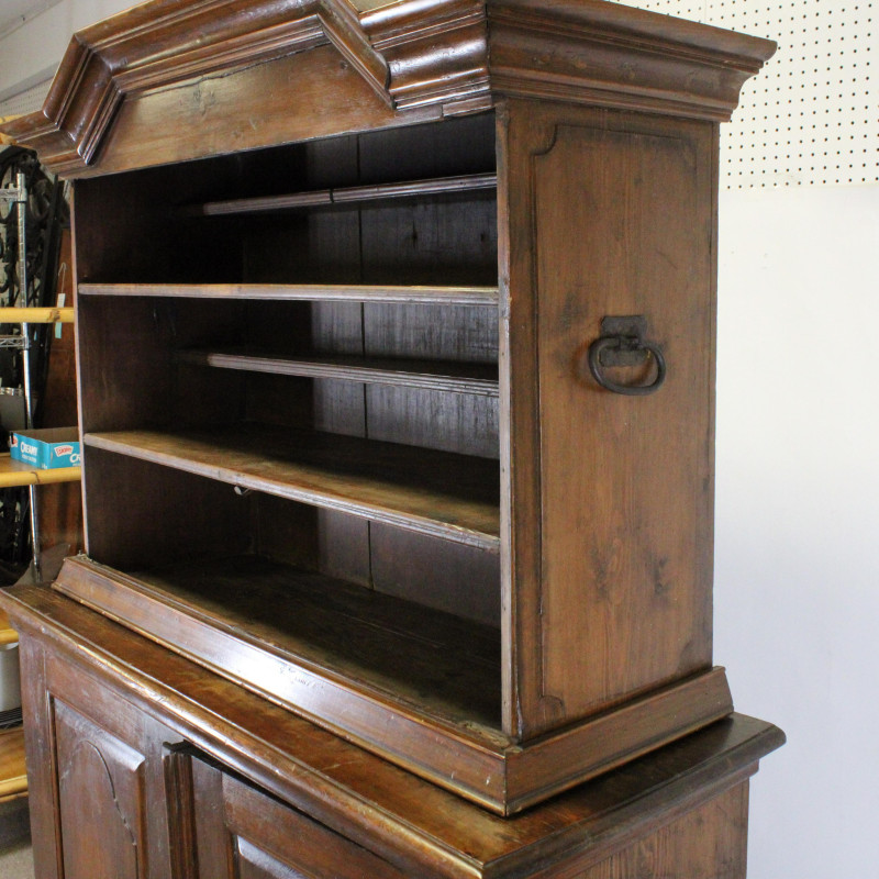Swedish Baroque Cupboard With Bold Squared Cornice