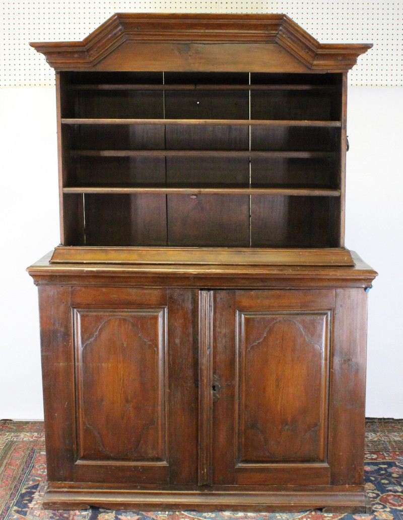 Swedish Baroque Cupboard With Bold Squared Cornice
