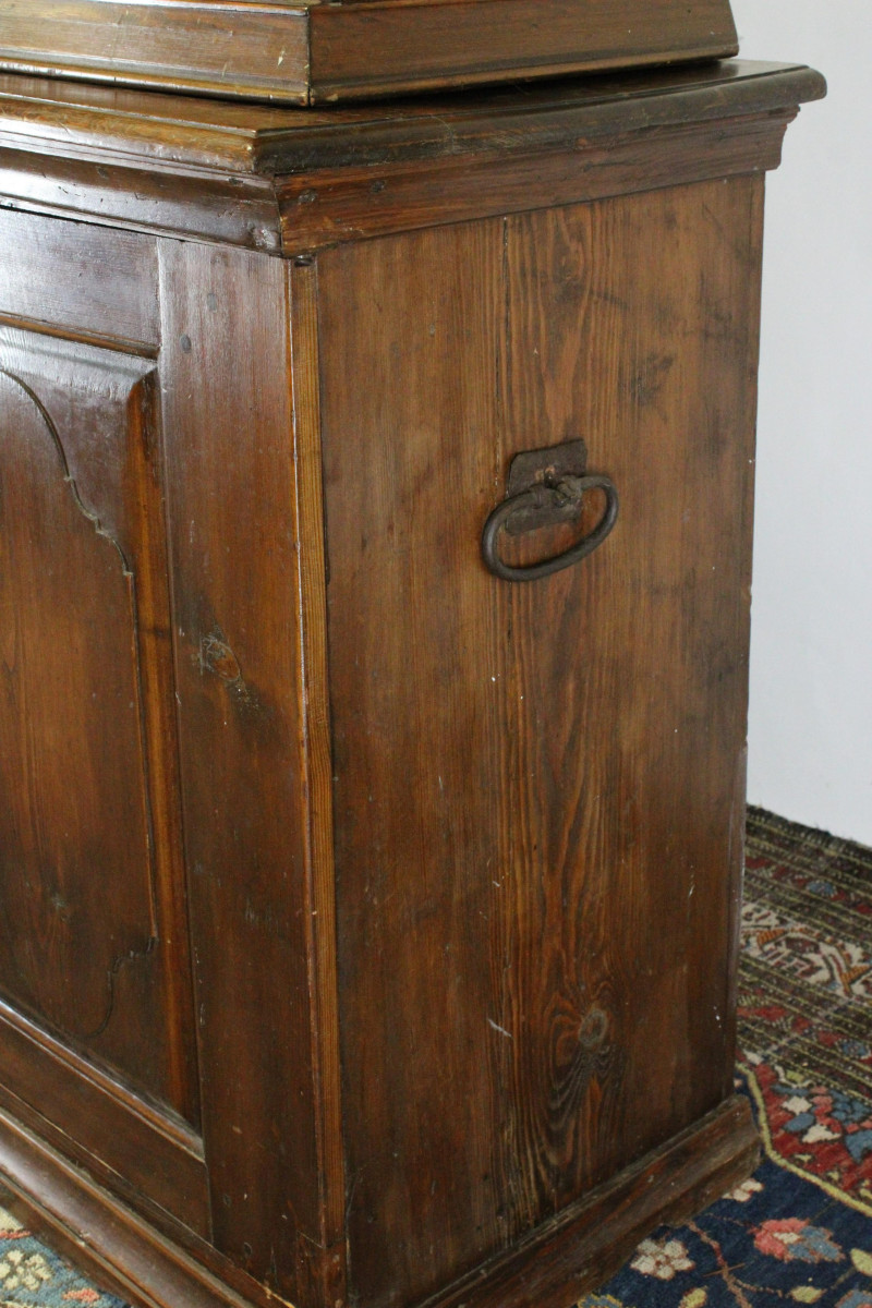 Swedish Baroque Cupboard With Bold Squared Cornice