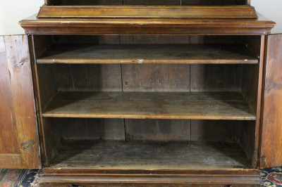 Swedish Baroque Cupboard With Bold Squared Cornice