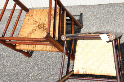Blanket Rack Hitchcock Footstools Stenciled Chai