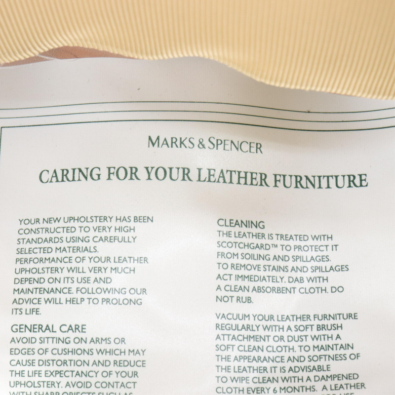 Pair Marks Spencer Brown Leather Club Chairs