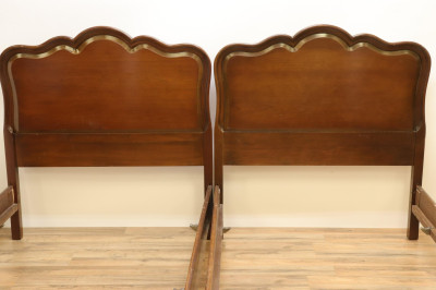 Pair of French Provincial Style Twin Beds