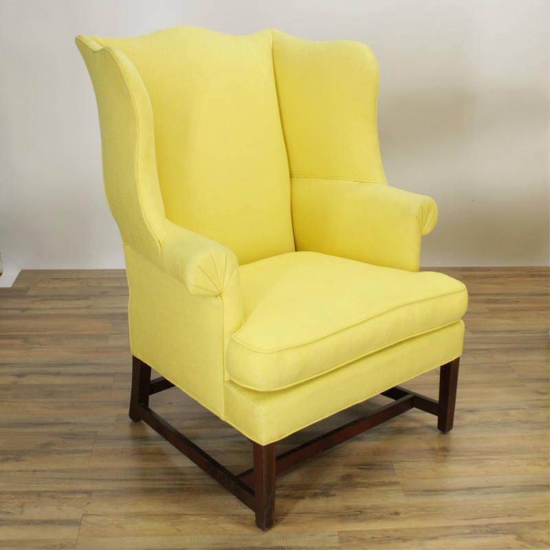 Georgian and Early 20th C Upholstered Wing Chairs
