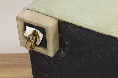 Contemporary Silk Upholstered Storage Bench