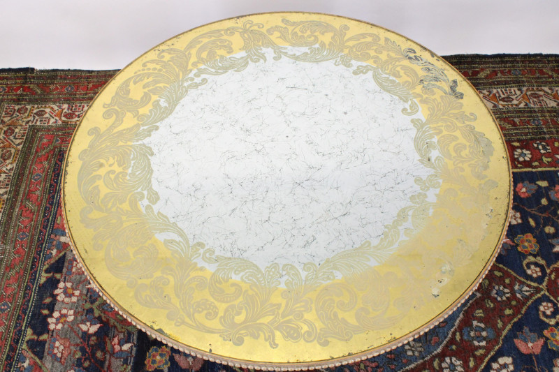 NeoClassic Style Reverse Ptd Glass Top
