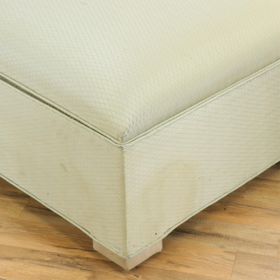 Contemporary Silk Upholstered Storage Bench