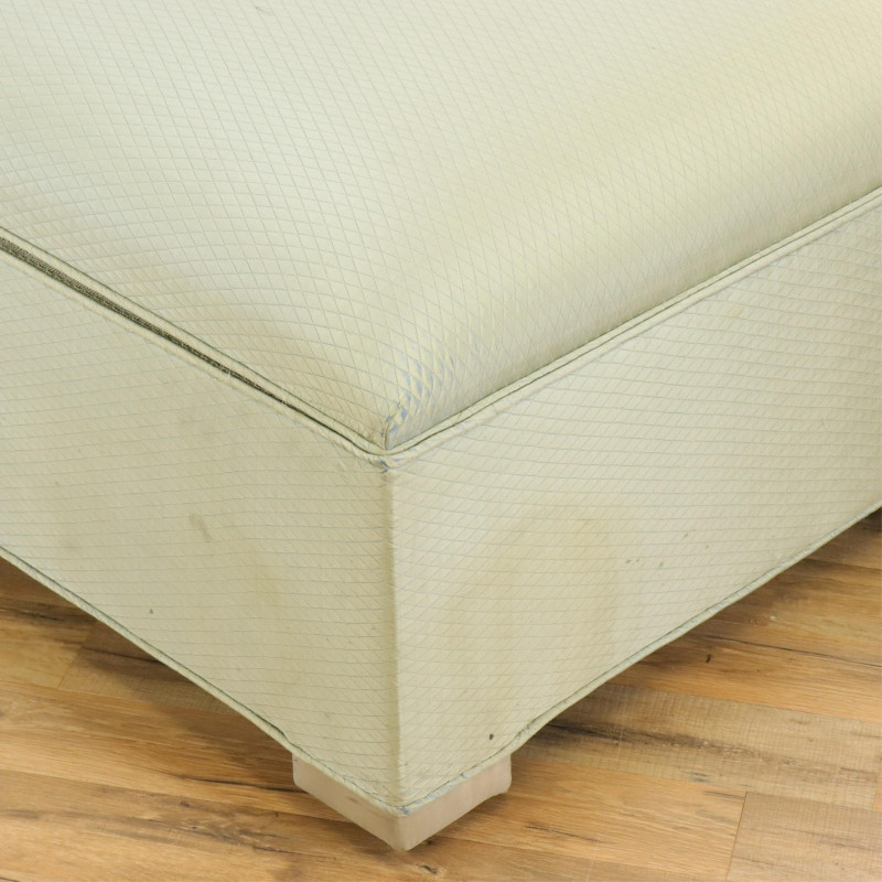 Contemporary Silk Upholstered Storage Bench