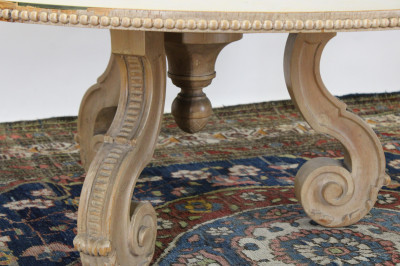 NeoClassic Style Reverse Ptd Glass Top