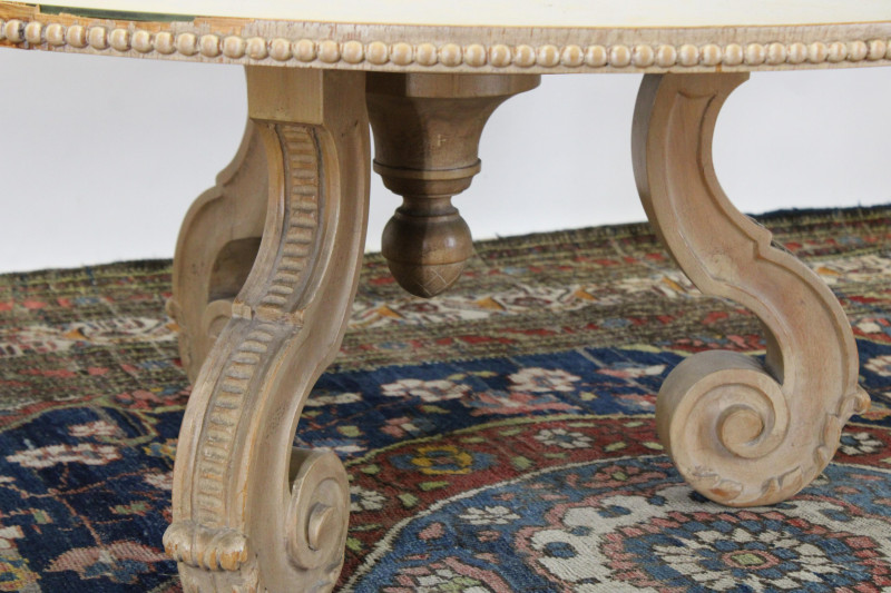 NeoClassic Style Reverse Ptd Glass Top
