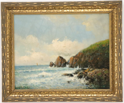 19th C Seascape signed Lambert