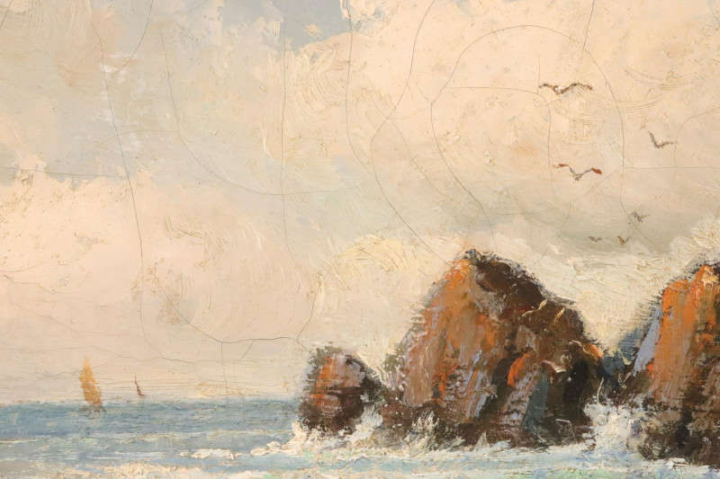19th C Seascape signed Lambert