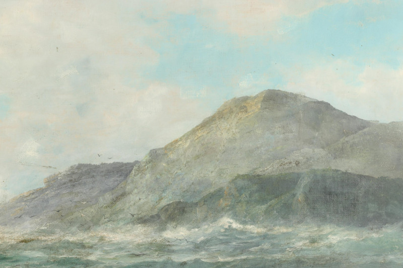 Large Seascape O/C Signed F Baker