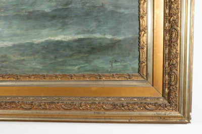 Large Seascape O/C Signed F Baker