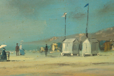 French Sch 20th C Day at the Beach O/B