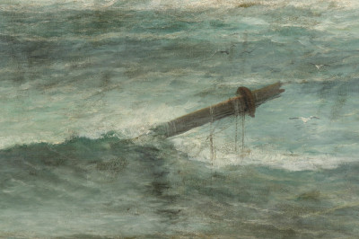 Large Seascape O/C Signed F Baker
