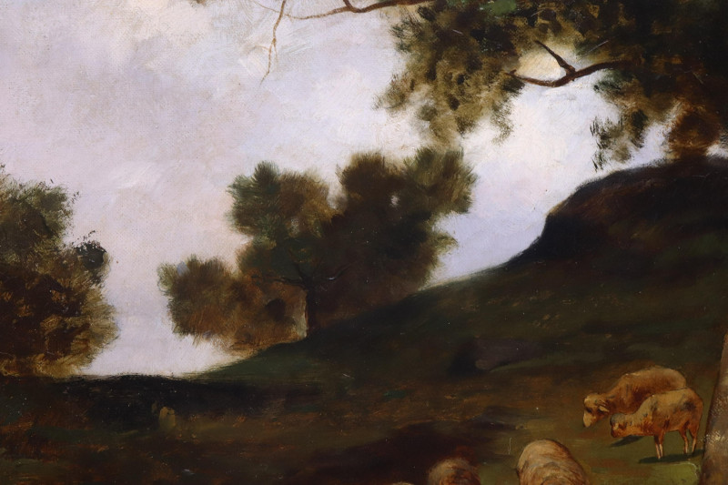 Charles E Jacques (French 18131894) Sheep O/C