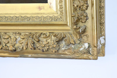 HJ Dobson Man beside Hearth O/C