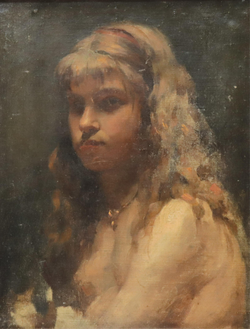 EurSch19th C Portrait of a Young GirlO/C