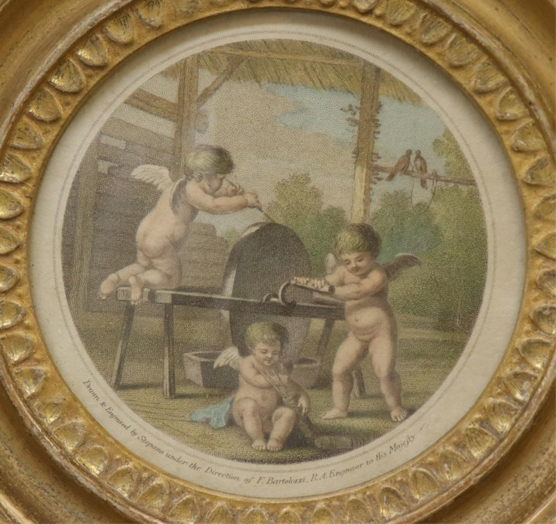 Gaetano Stefano Bartolozzi 2 engravings