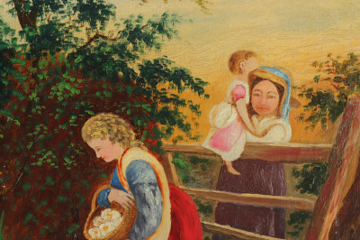 &apos;Fishing at the Pond&apos; c1875