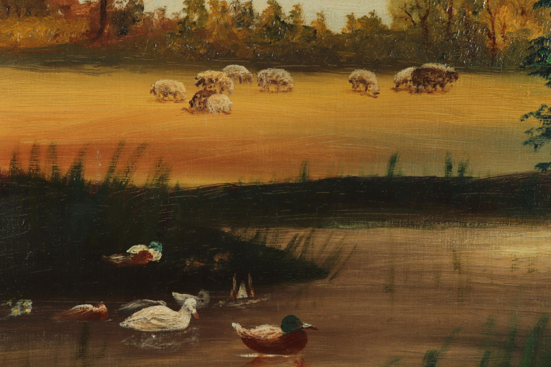 &apos;Fishing at the Pond&apos; c1875