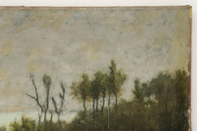 Leonard Ochtman Figure by Lake O/C