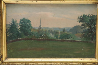 3 Primitive Landscape Paintings