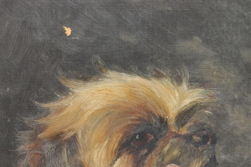 3 Paintings of Dogs Terrier O/B