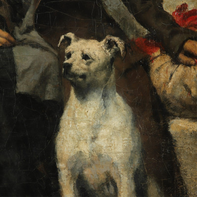 After JG Brown Street Urchin with Dog O/C