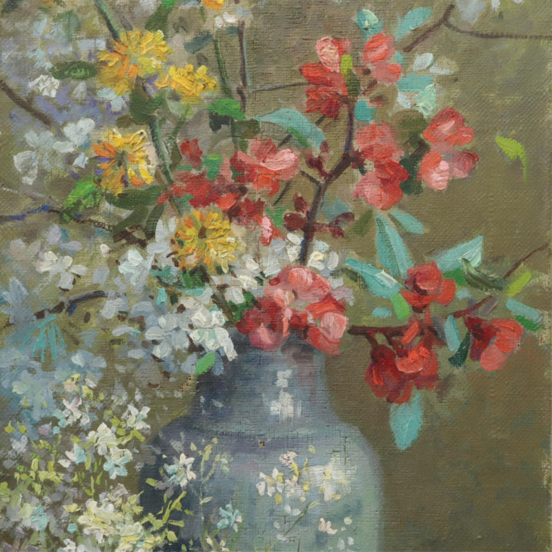 2 Floral Paintings O/C