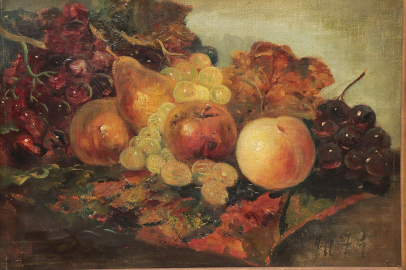 Still Life with Grapes Pears Apples O/C