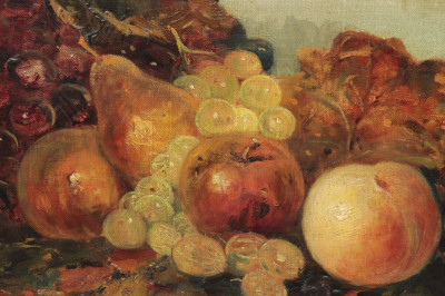 Still Life with Grapes Pears Apples O/C