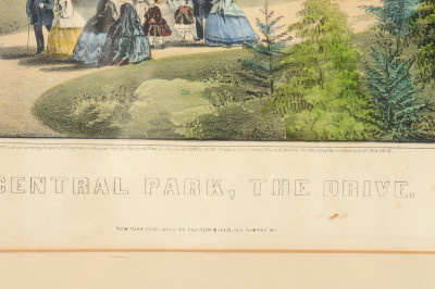 Currier Ives Central Park The Drive litho