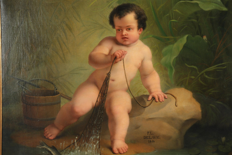 PL Delaval &apos;The Young Fisherman&apos; C1850 O/C