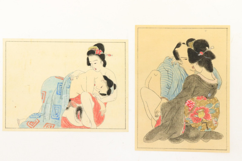 Two Japanese Erotic Drawings: Shunga and Abunae