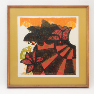 David Weidman Coconut Palms serigraph