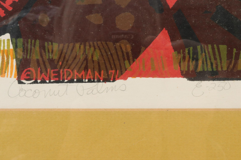David Weidman Coconut Palms serigraph