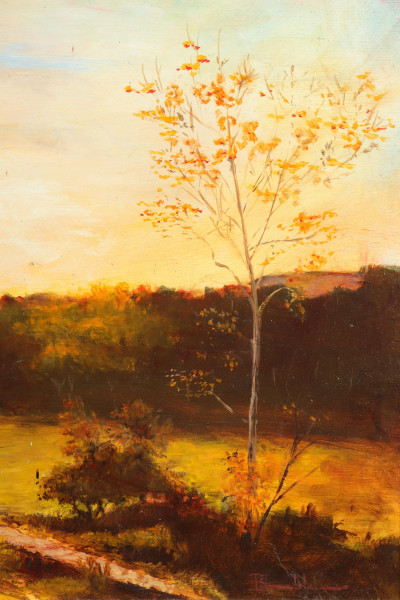 Fall Landscape 20th/21st C O/B