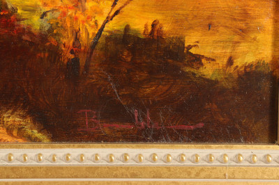 Fall Landscape 20th/21st C O/B