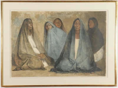 Francisco ZunigaGrupo de Mujeres Sentadas litho