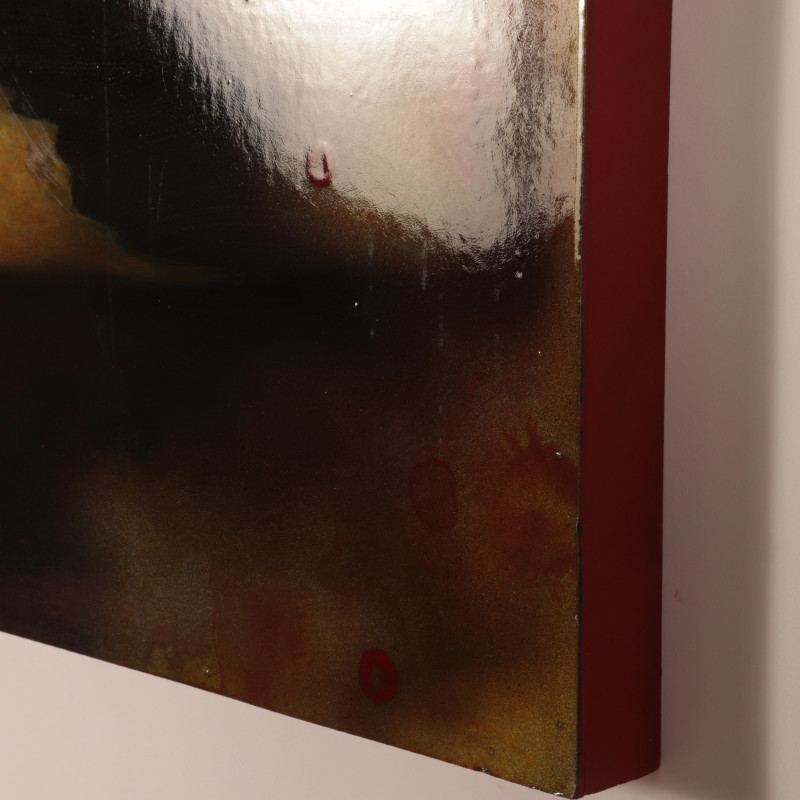 Michael Brown Abstract Diptych paint on board