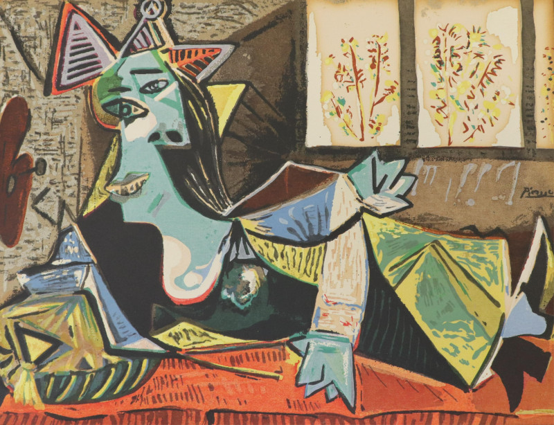 Pablo Picasso Femme un divan serigraph