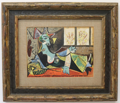 Pablo Picasso Femme un divan serigraph