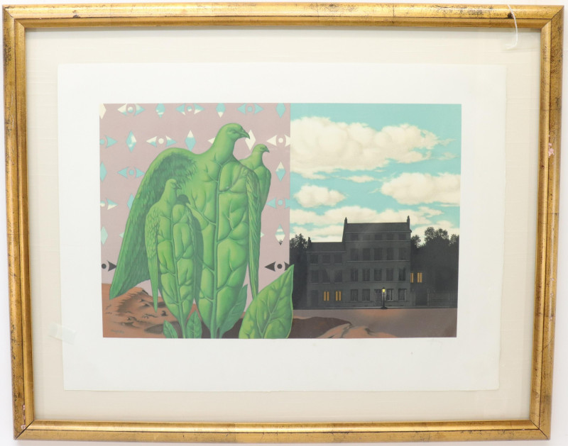 Rene Margitte Bird with Lighted Chateau