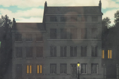 Rene Margitte Bird with Lighted Chateau