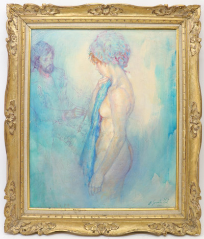 Unattributed 20th C Artist and Nude Model