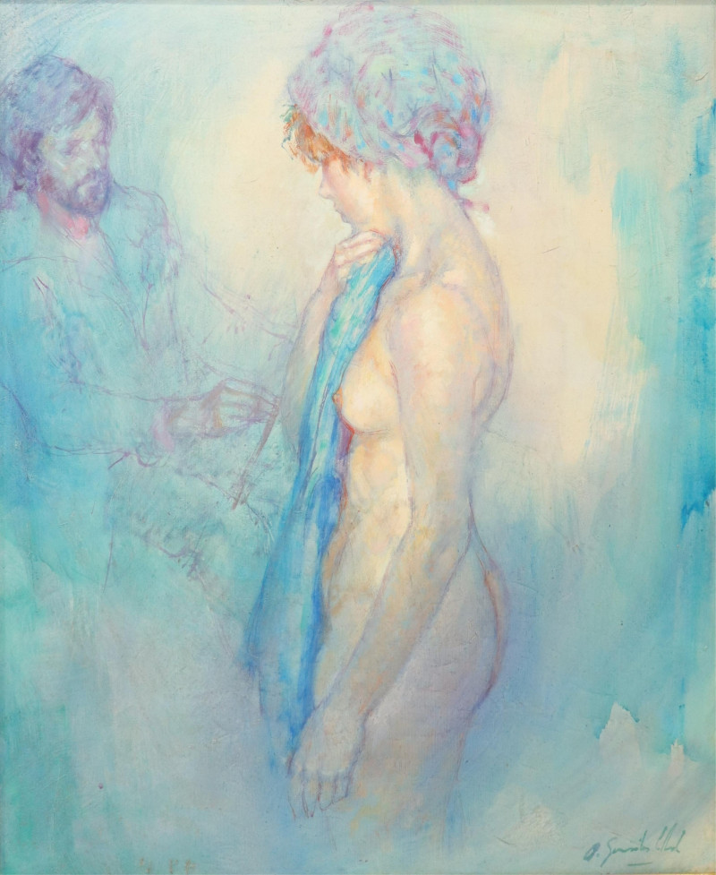 Unattributed 20th C Artist and Nude Model